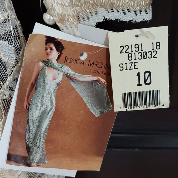 Vintage Jessica McClintock -NWT - Bridal Wedding Dress Gown Size 10 - Picture 3 of 7